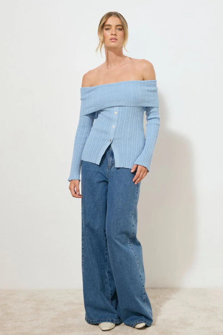 ETERNAL KNIT TOP BLUEBELL