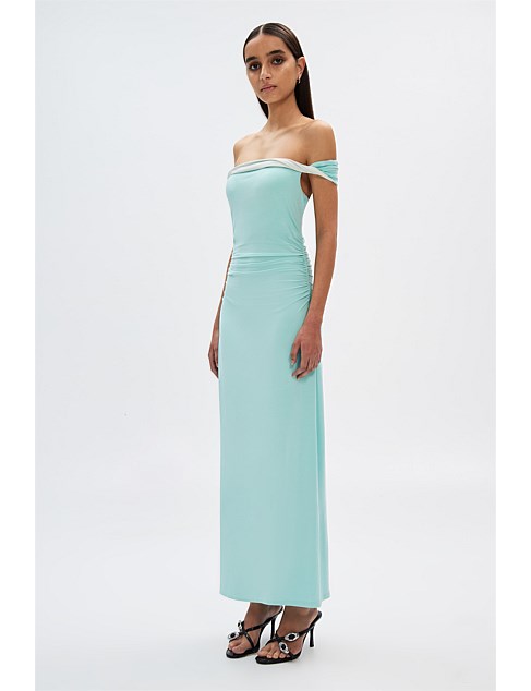 GEORGINA JERSEY DRESS - PALE AQUA