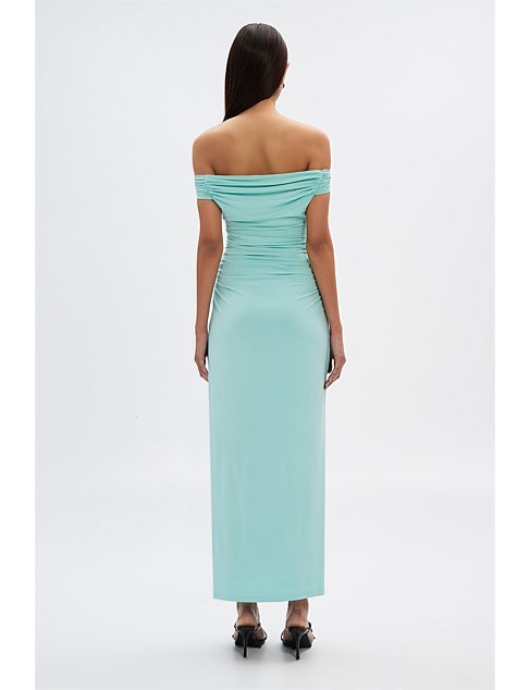 GEORGINA JERSEY DRESS - PALE AQUA
