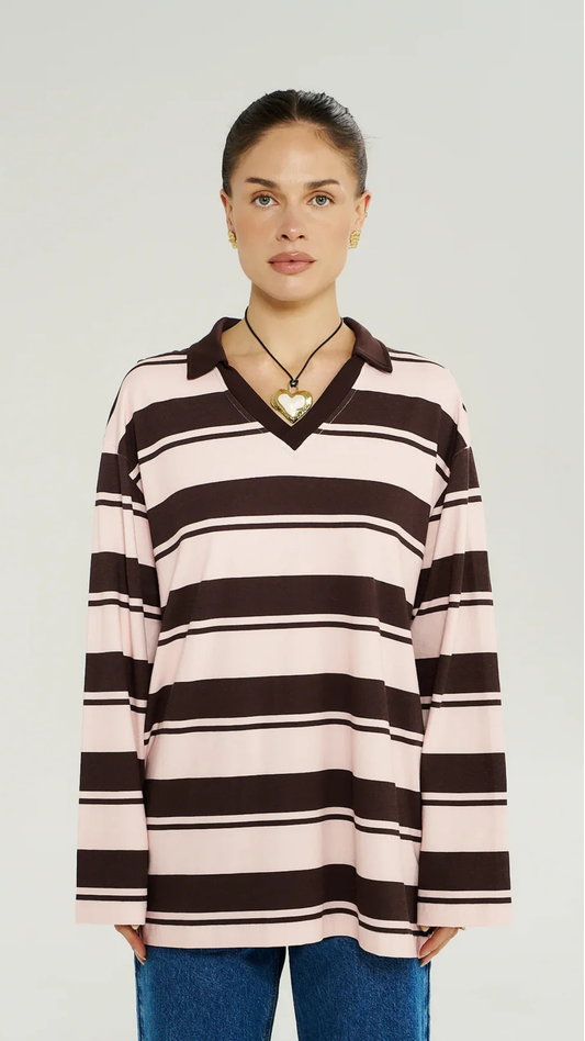 LS Polo -Choc Rose