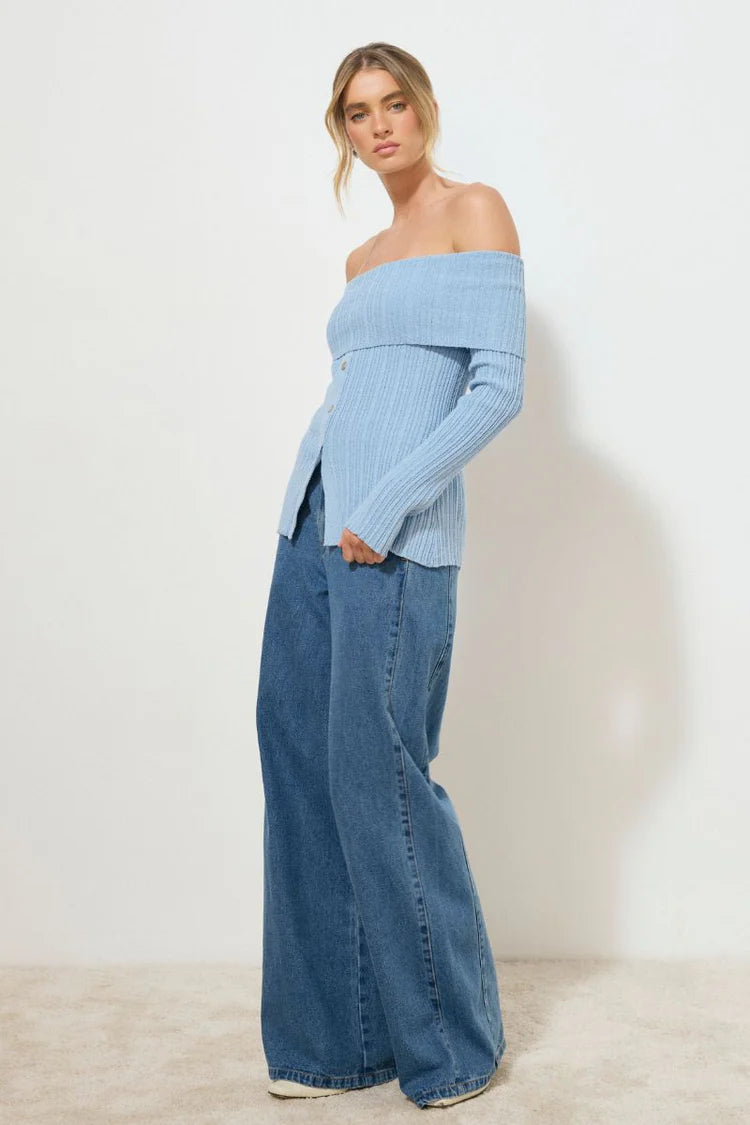 ETERNAL KNIT TOP BLUEBELL