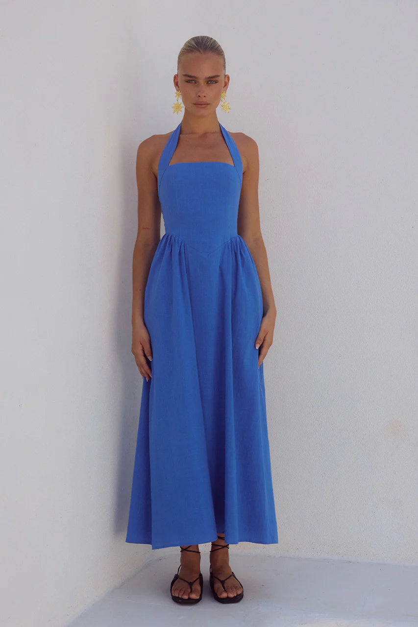 LOCKLEA MIDI DRESS CORNFLOWER