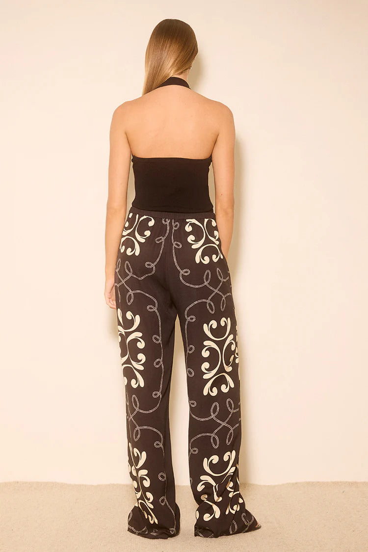 Nile Knit Top - Black & Cream