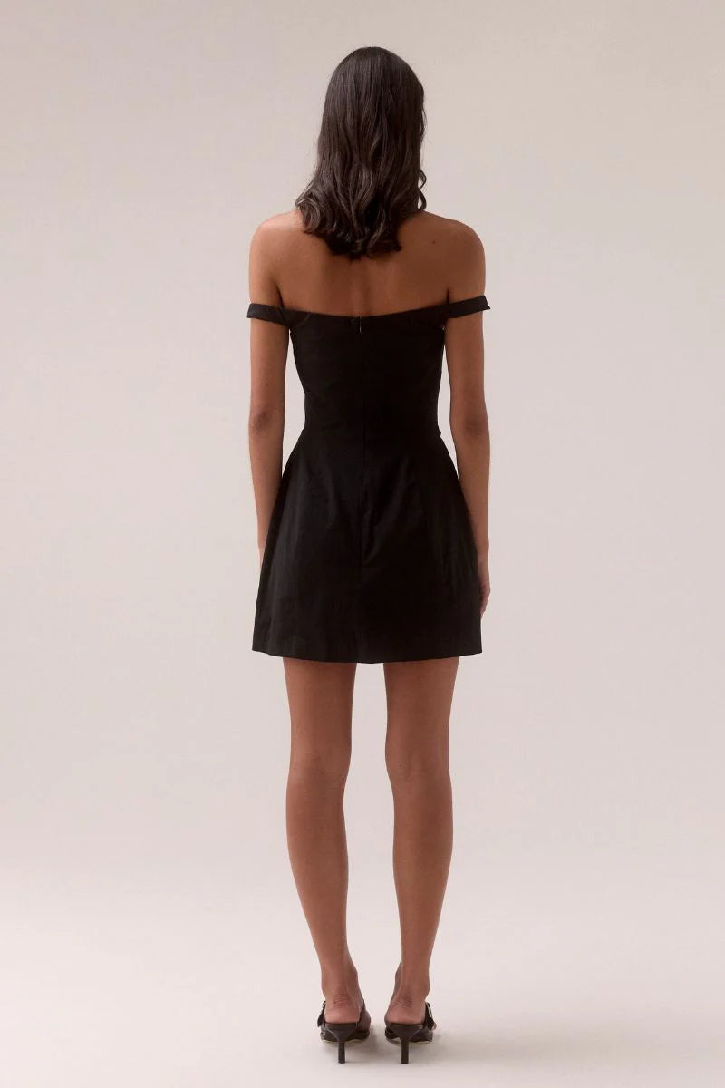 Lura Mini Dress - Black and White