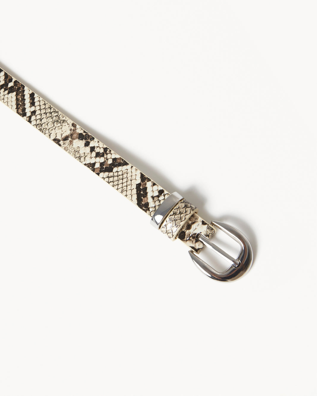 Bella Belt - Cream Snake