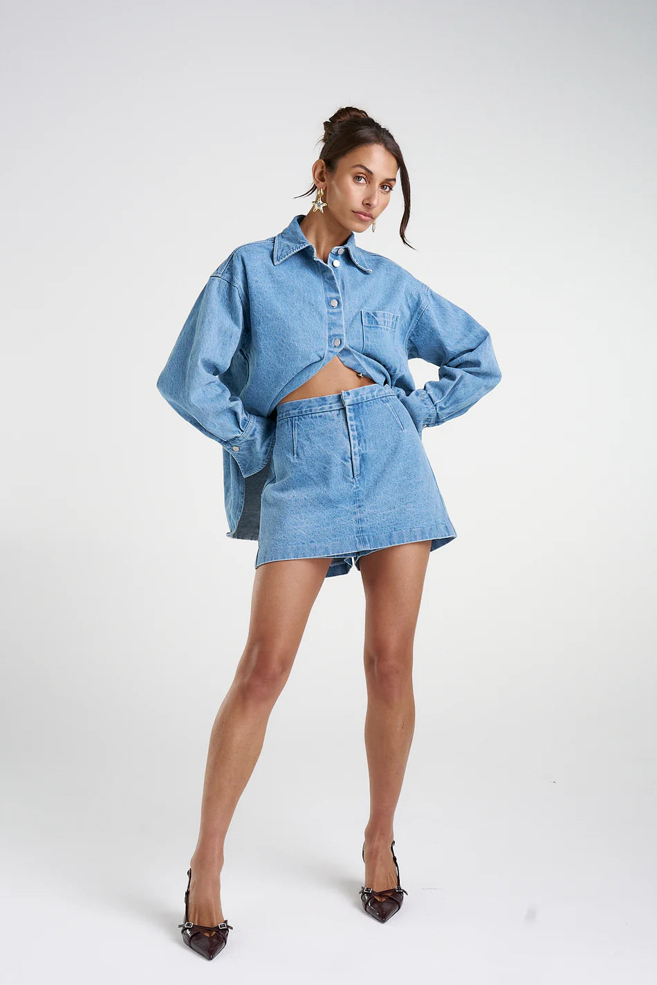 SKORT - BLUE DENIM
