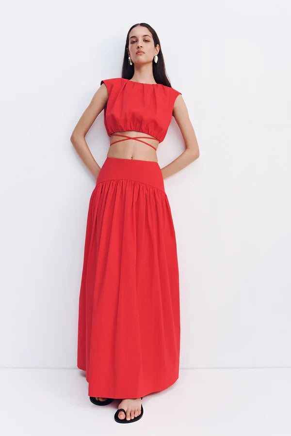 CAMPBELL GATHERED TOP - GOJI