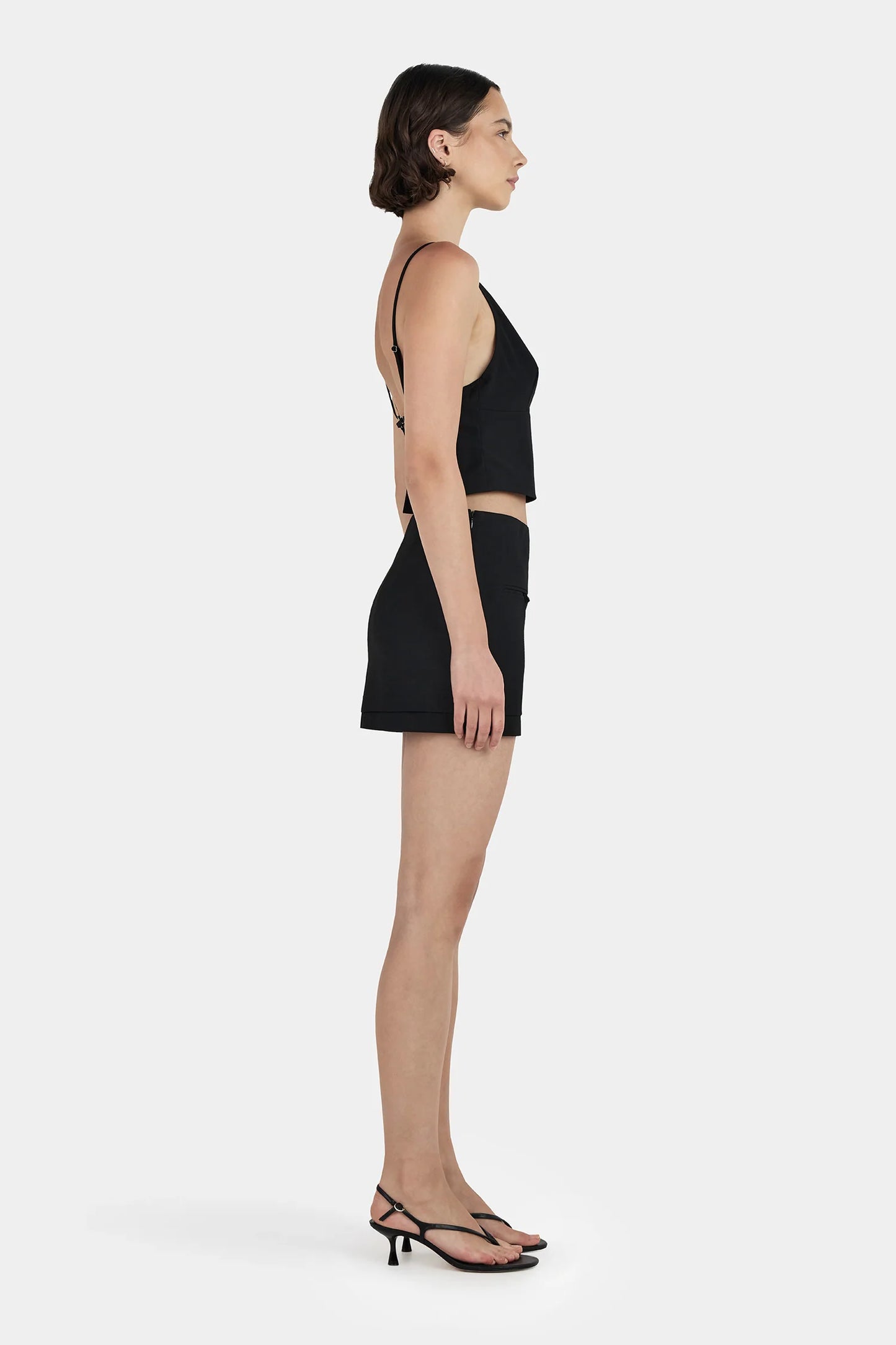 Leah Backless Top Black