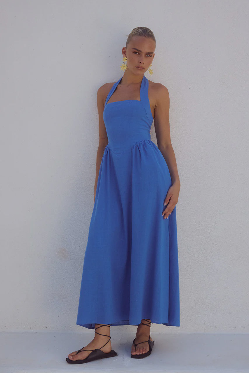 LOCKLEA MIDI DRESS CORNFLOWER