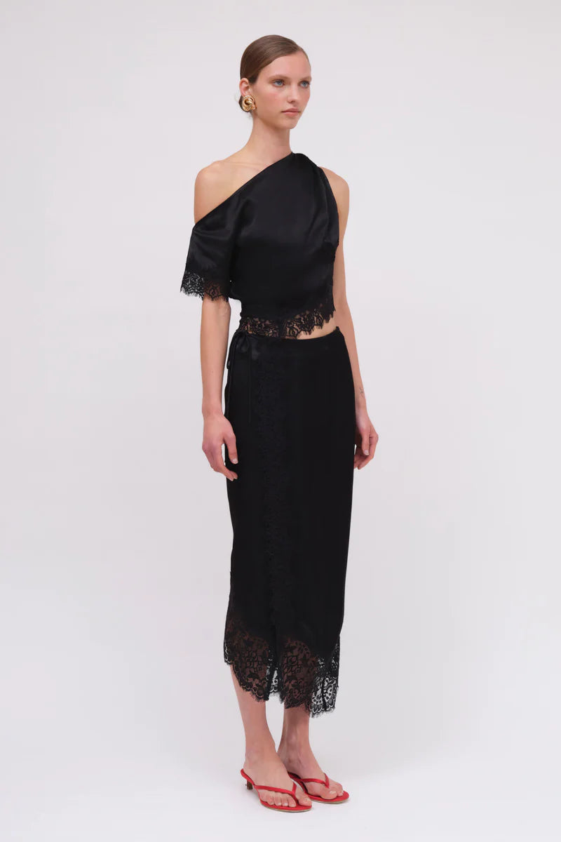 LEE SATIN LACE TOP