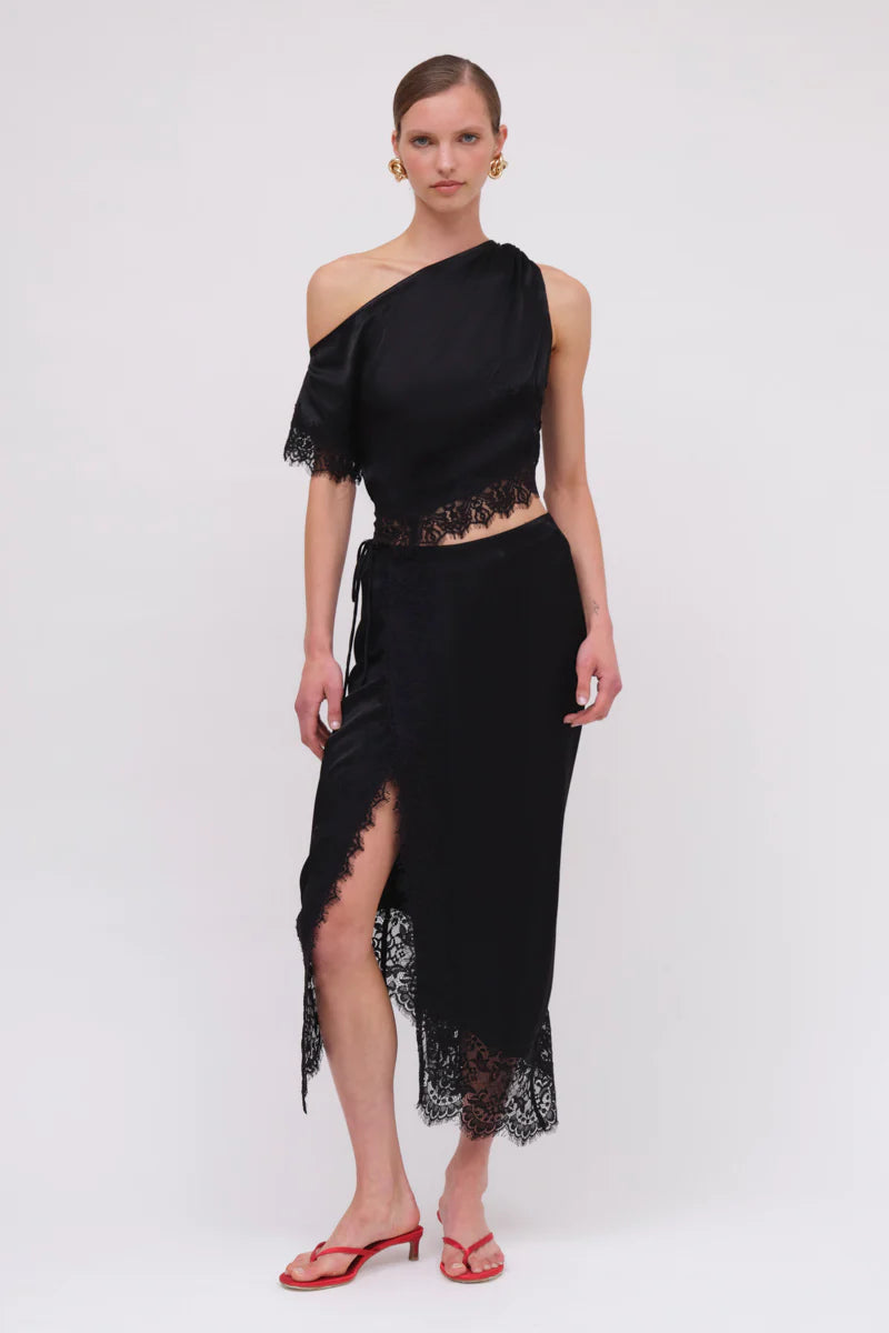 LEE SATIN LACE TOP