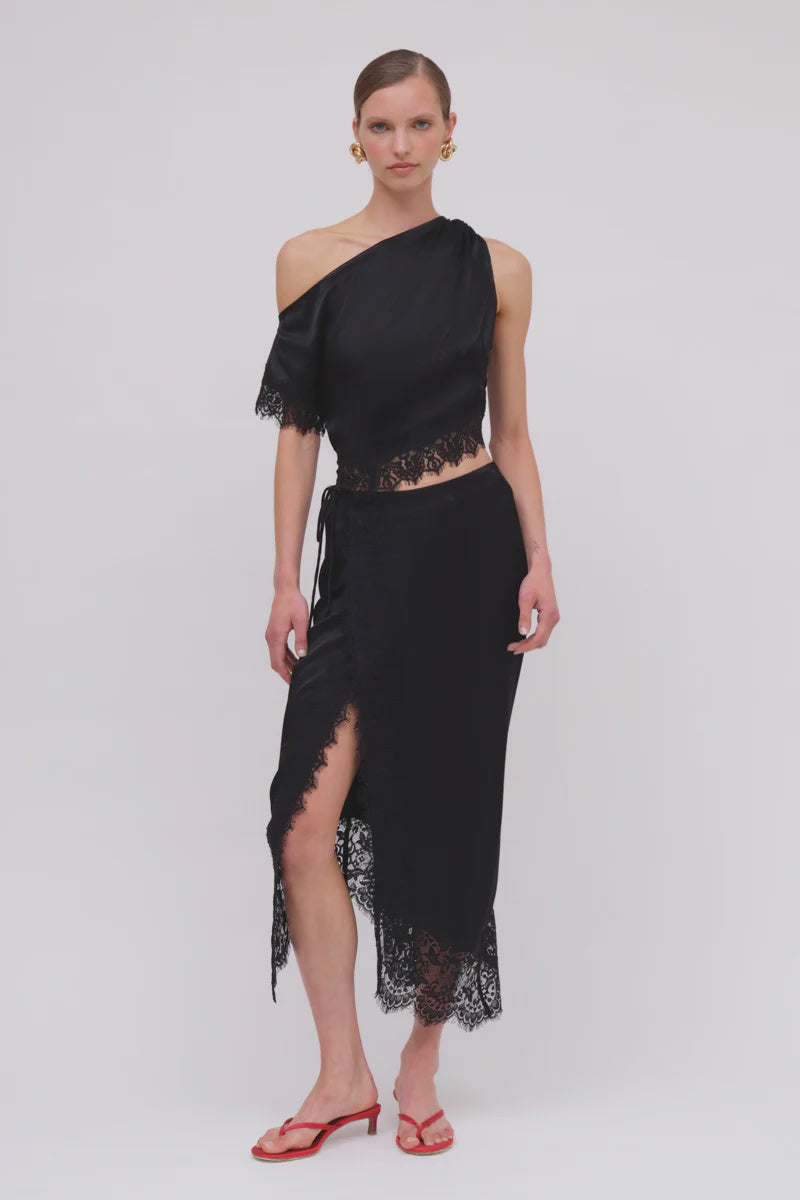 LEE SATIN LACE TOP