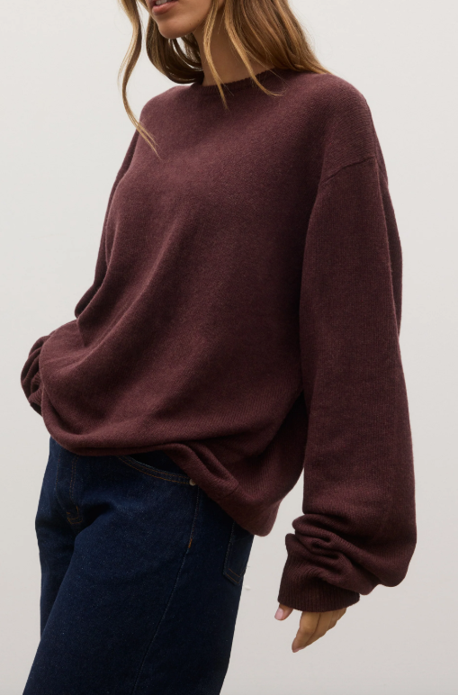The Cora crew neck sweater - Plum