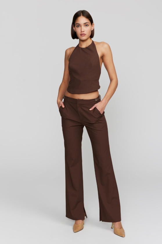 PATRICK SUIT PANT - CHOCOLATE