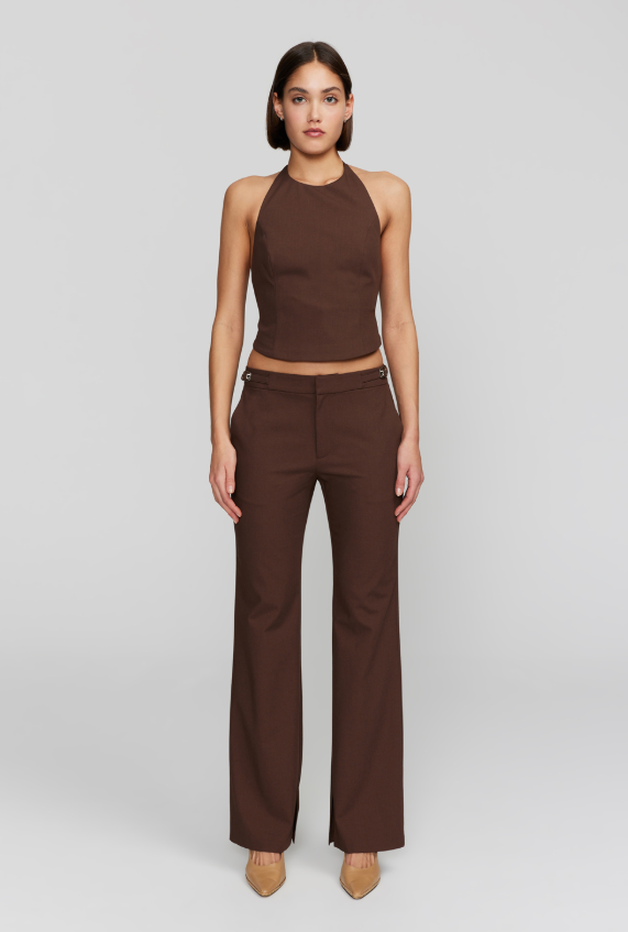 PATRICK SUIT PANT - CHOCOLATE