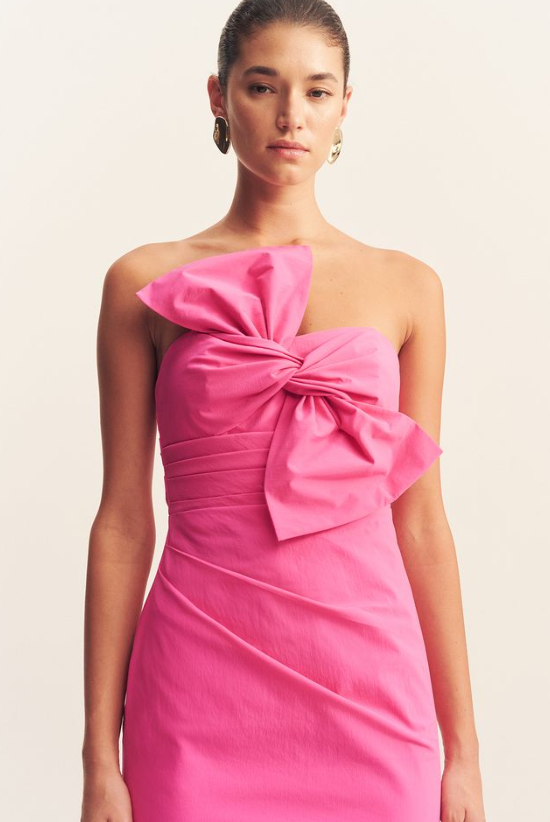 Campbell Knot Midi Dress - Vivid Pink