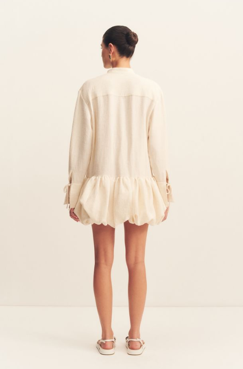 Jasper Bubble Shirt Mini Dress - Resin