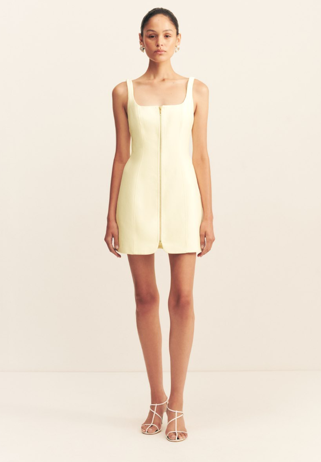 Otis Hourglass Mini Dress - Yuzu