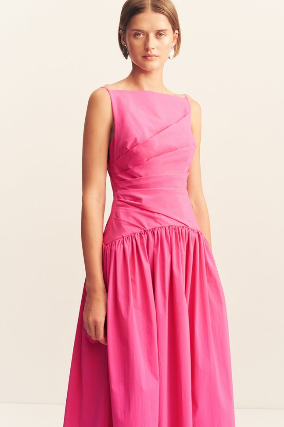 Campbell Square Neck Maxi Dress - Pink