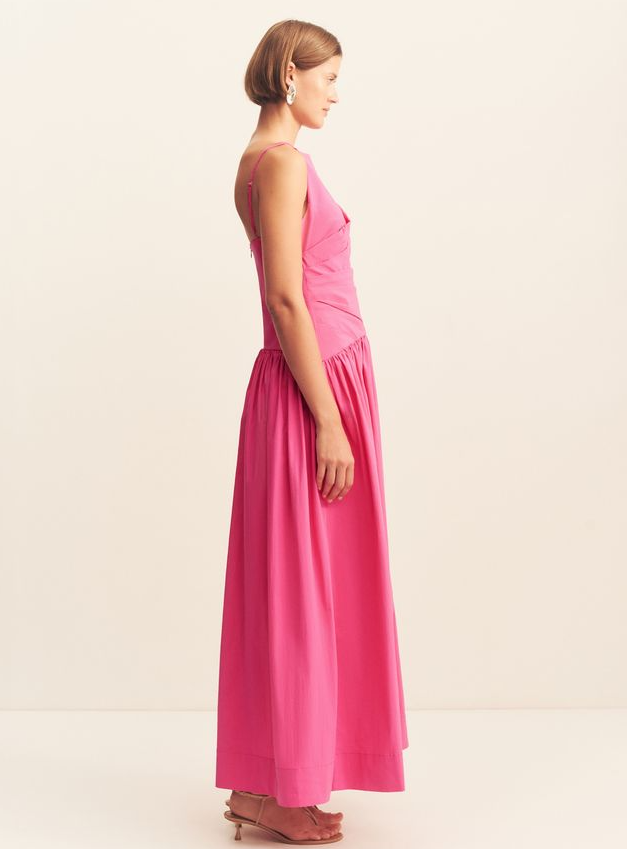 Campbell Square Neck Maxi Dress - Pink
