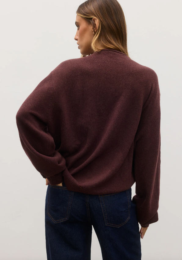 The Cora crew neck sweater - Plum