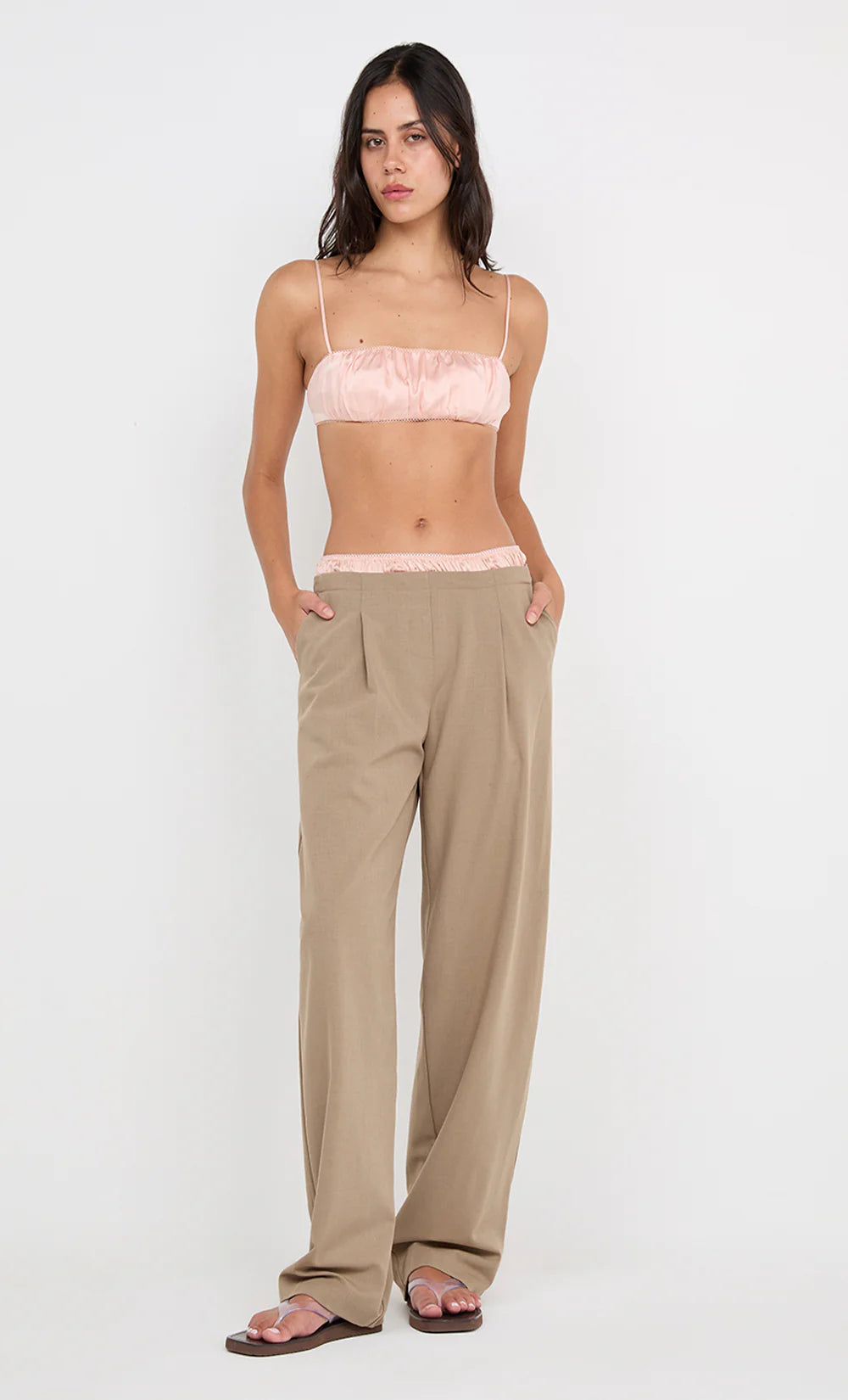 JAI CONTRAST PANT - TAUPE