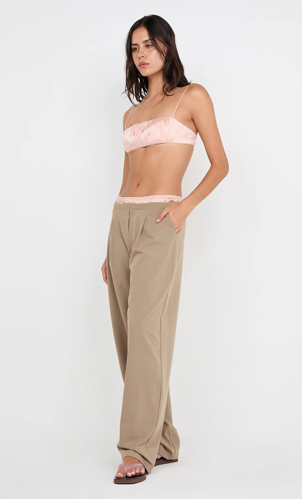 JAI CONTRAST PANT - TAUPE