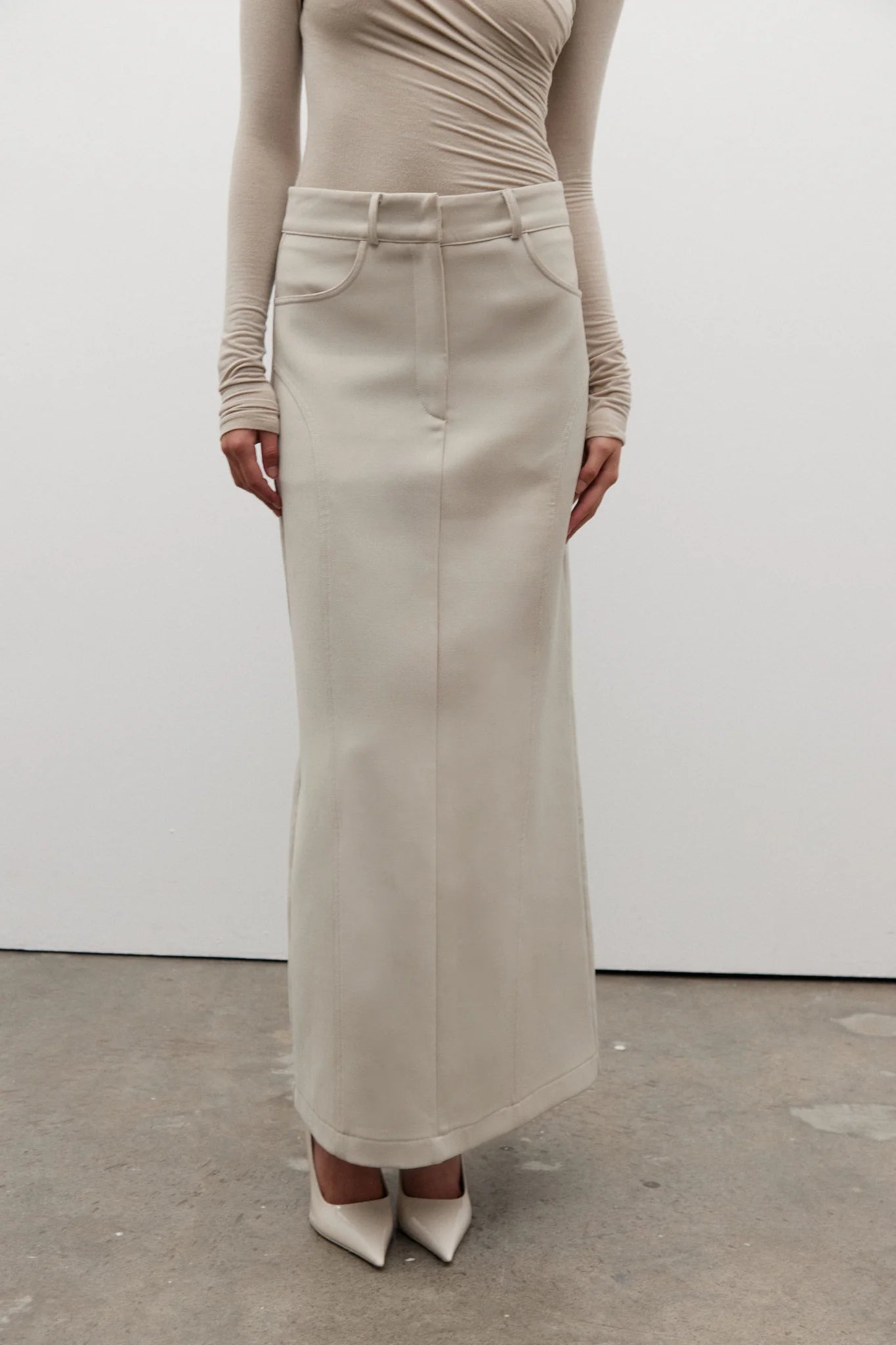 BECKETT SKIRT - BONE