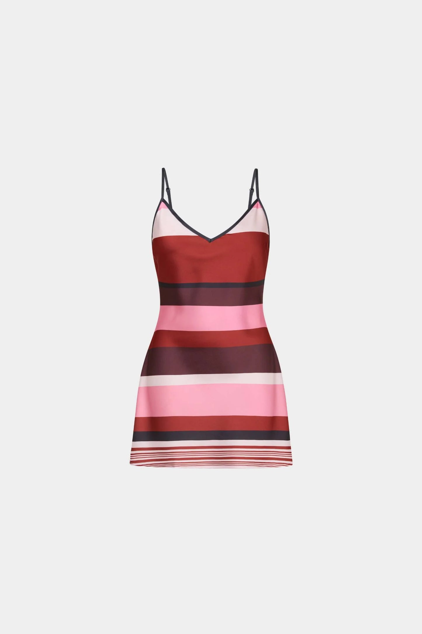 Bias Mini Dress - Fuchsia Stripe