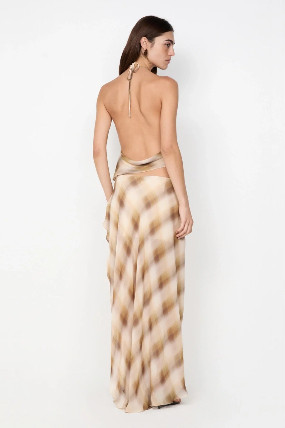 Eliana Top Halter Top - Dune Check