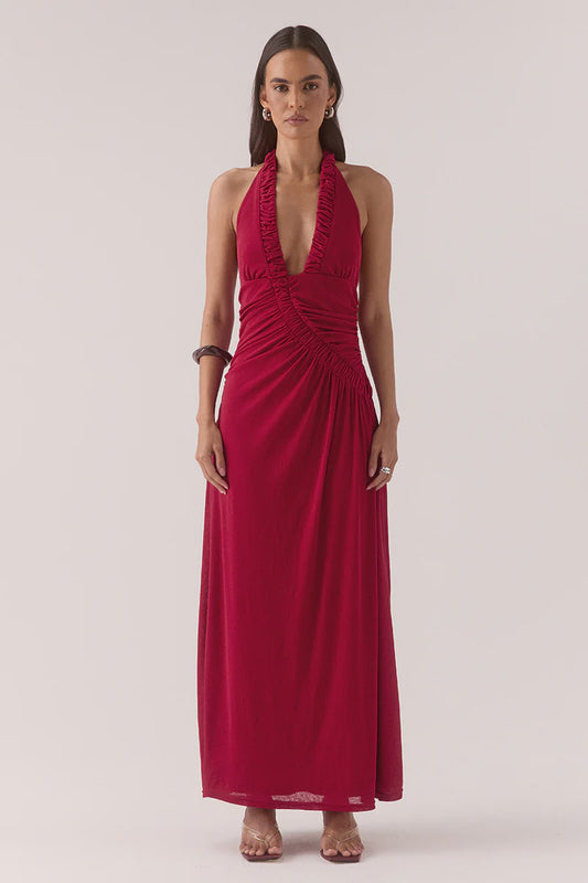 PRE ORDER Alora Maxi Dress - Raspberry