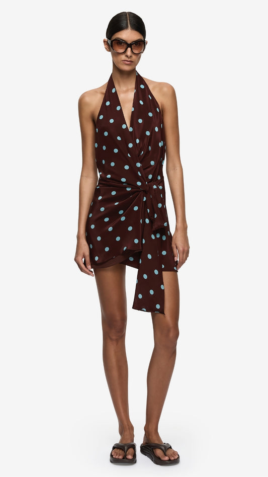 Mathilde Halter Mini Dress Polka Dot