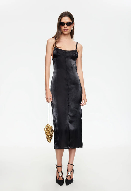 ELECTRA MIDI DRESS - NOIR