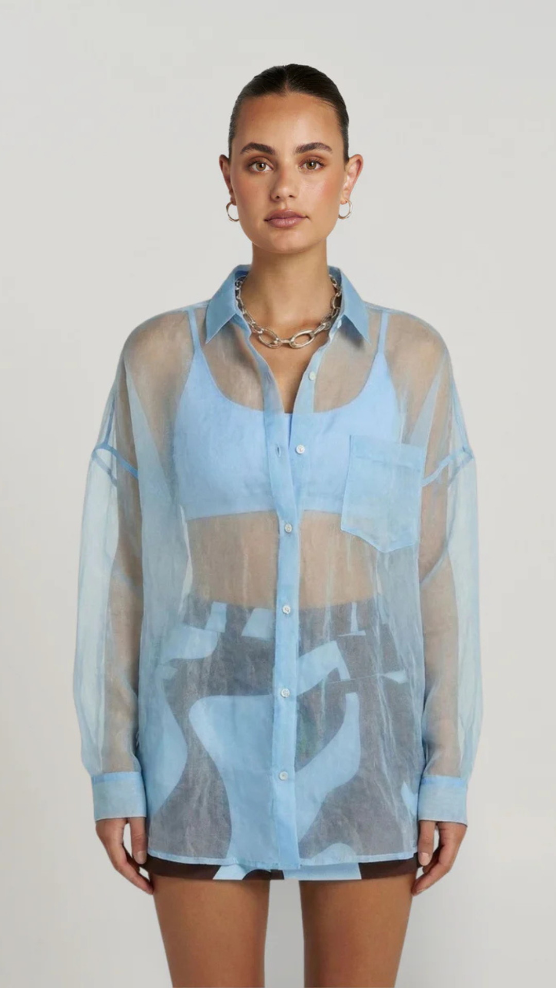 SPORTY CROP - SKY BLUE