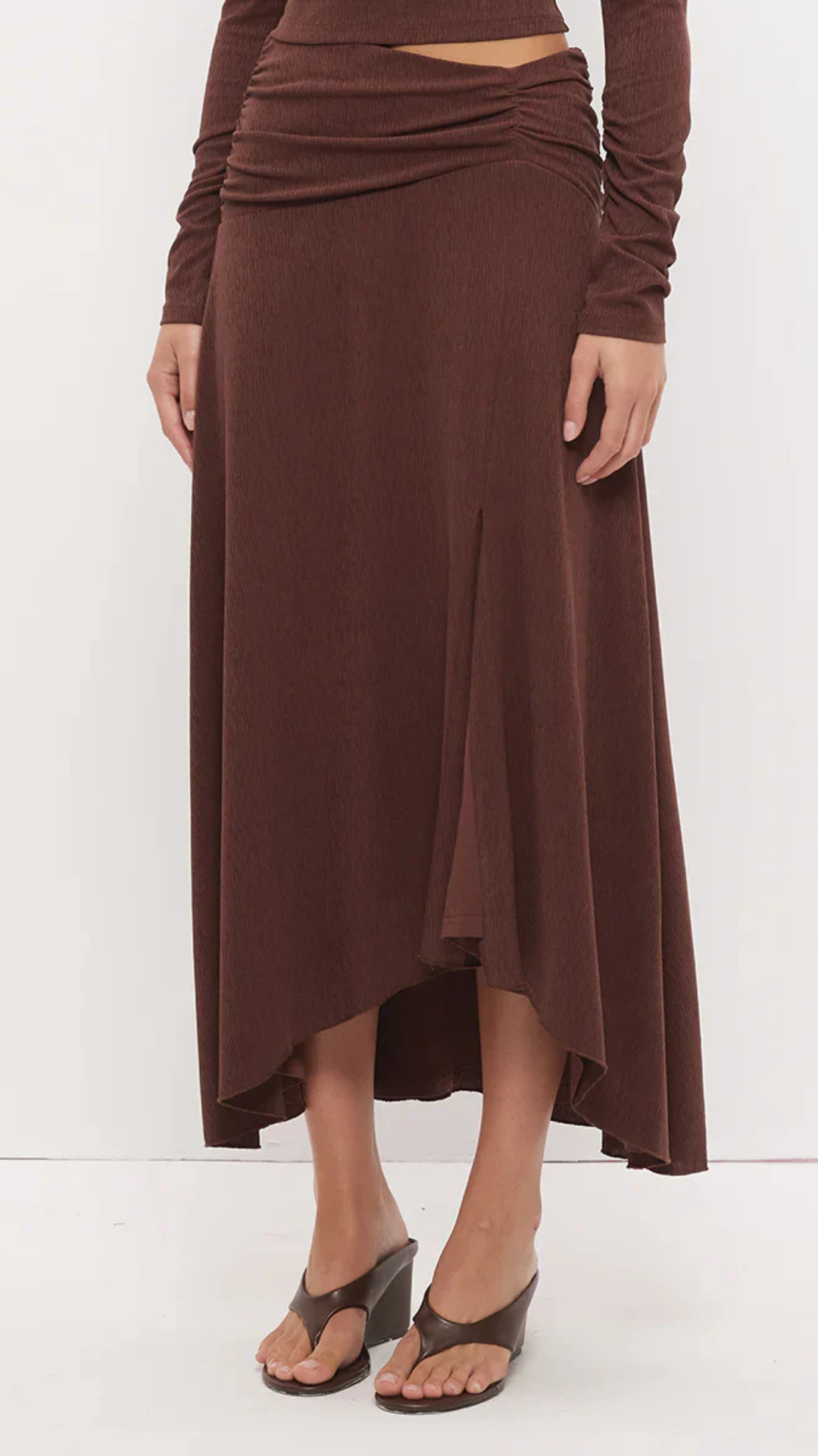 Farah Draped Skirt Cacao