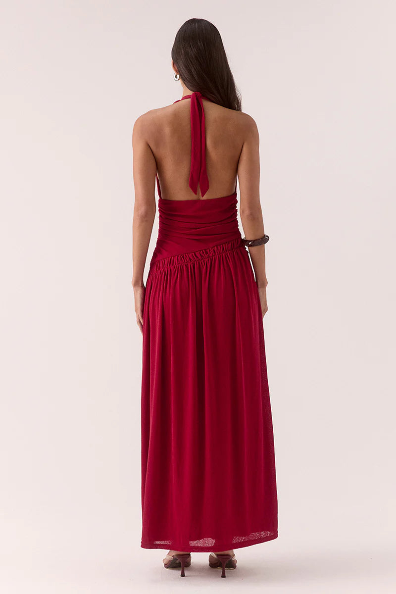 PRE ORDER Alora Maxi Dress - Raspberry