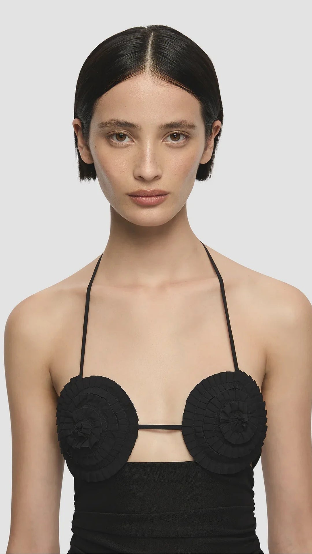 Delila Spiral Top in Black.