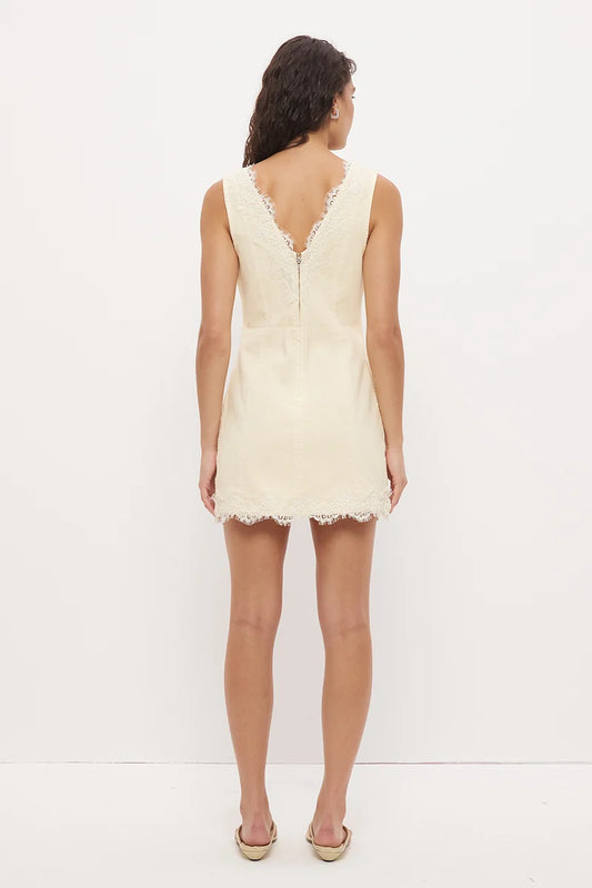 Lacie Denim Mini Dress Lemoncello