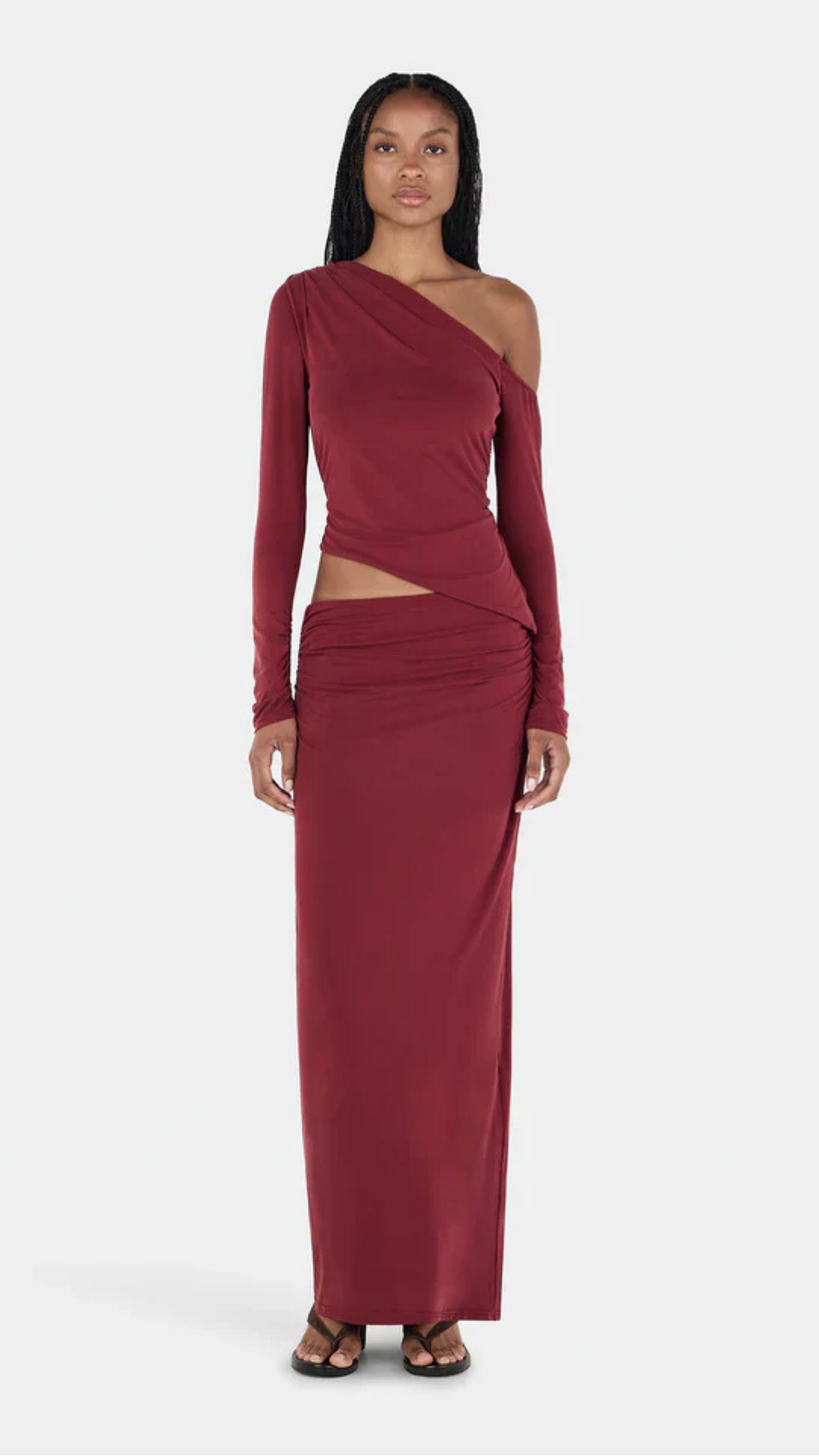 Alba Maxi Skirt Burgundy