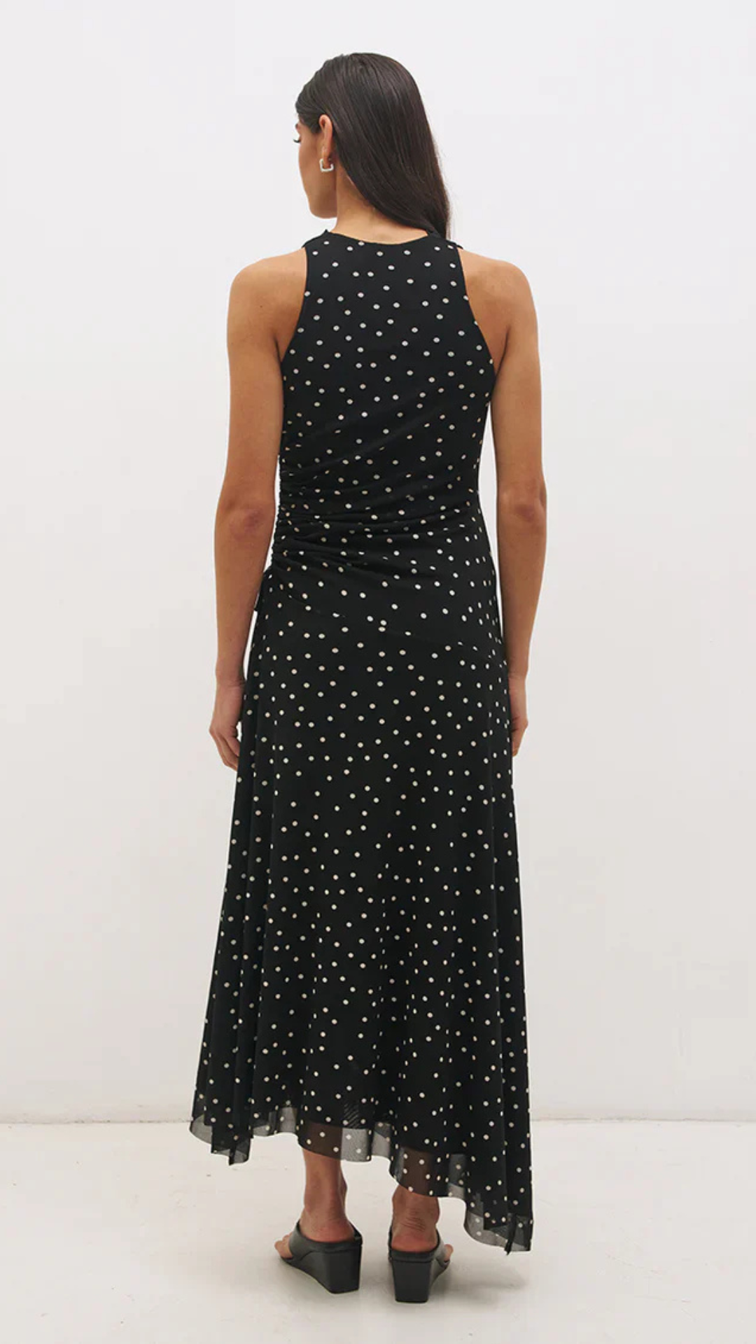 Vesper Spot Dress Black Base Polka Dot