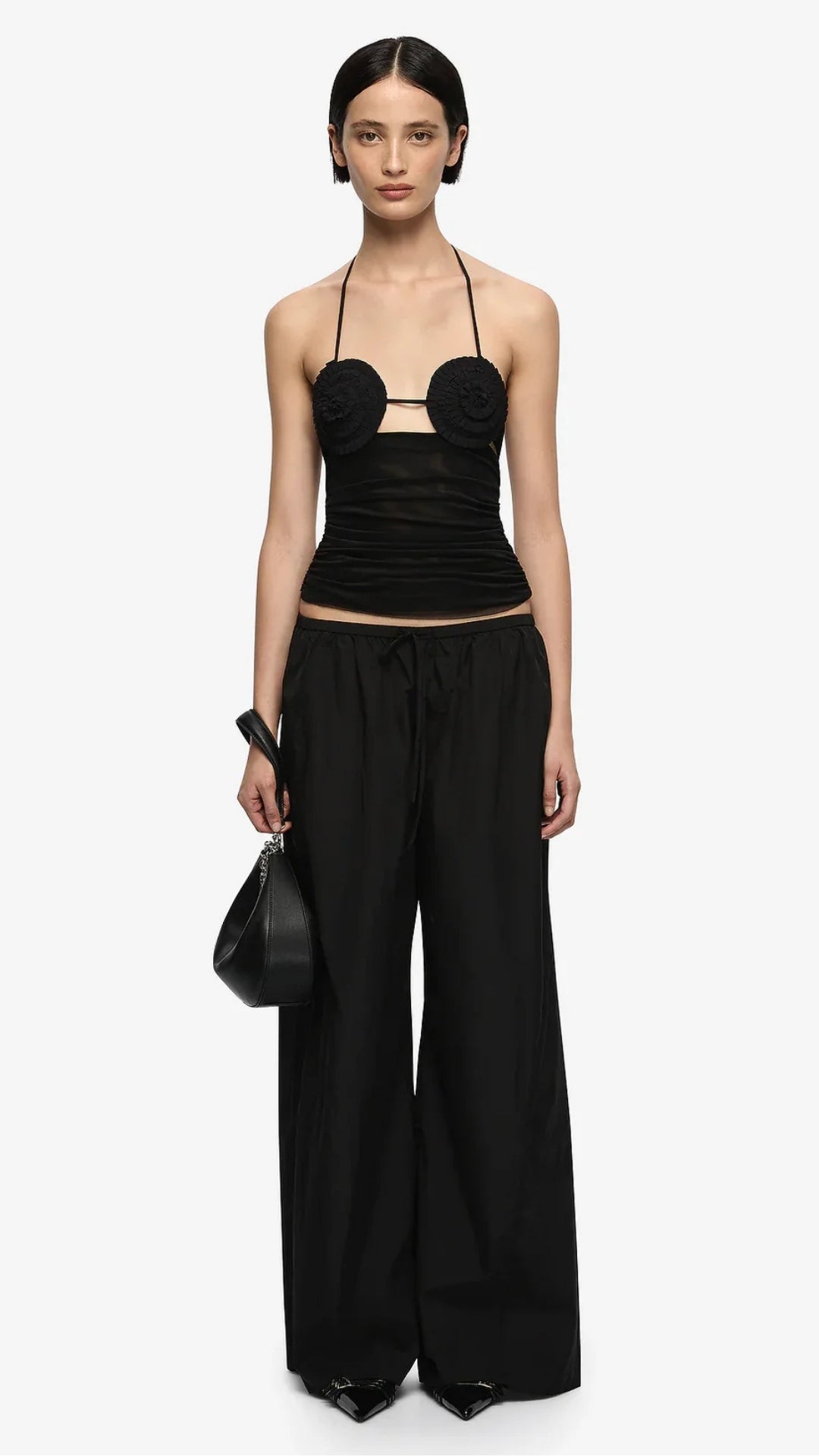 Delila Spiral Top in Black.