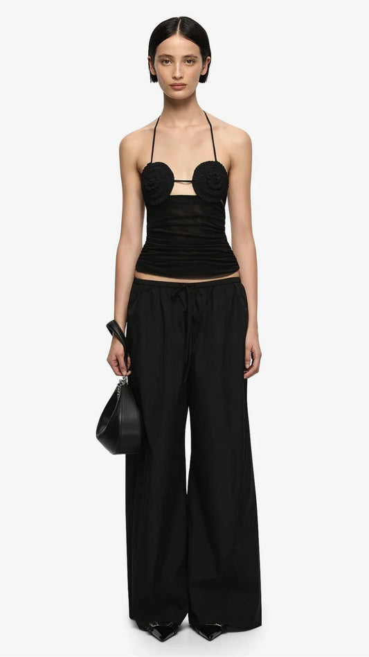 Delila Spiral Top in Black.