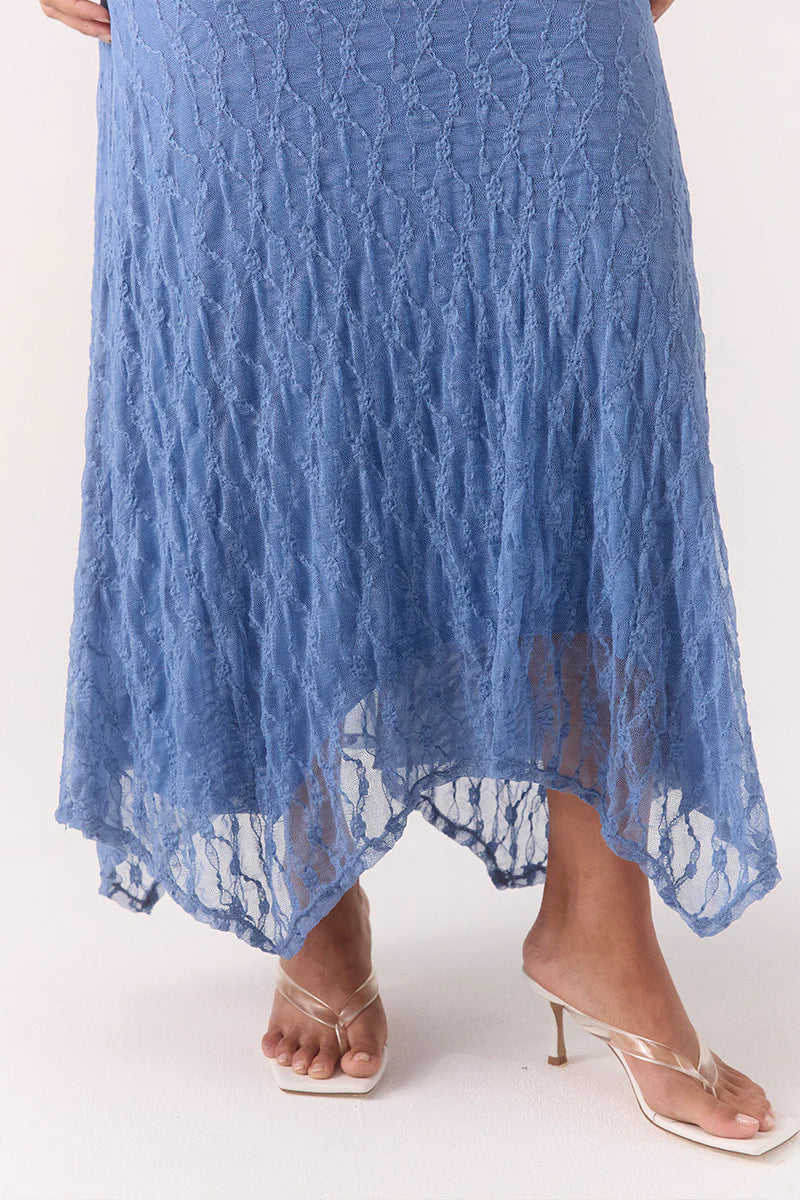 Lowri  Top - Slate Blue