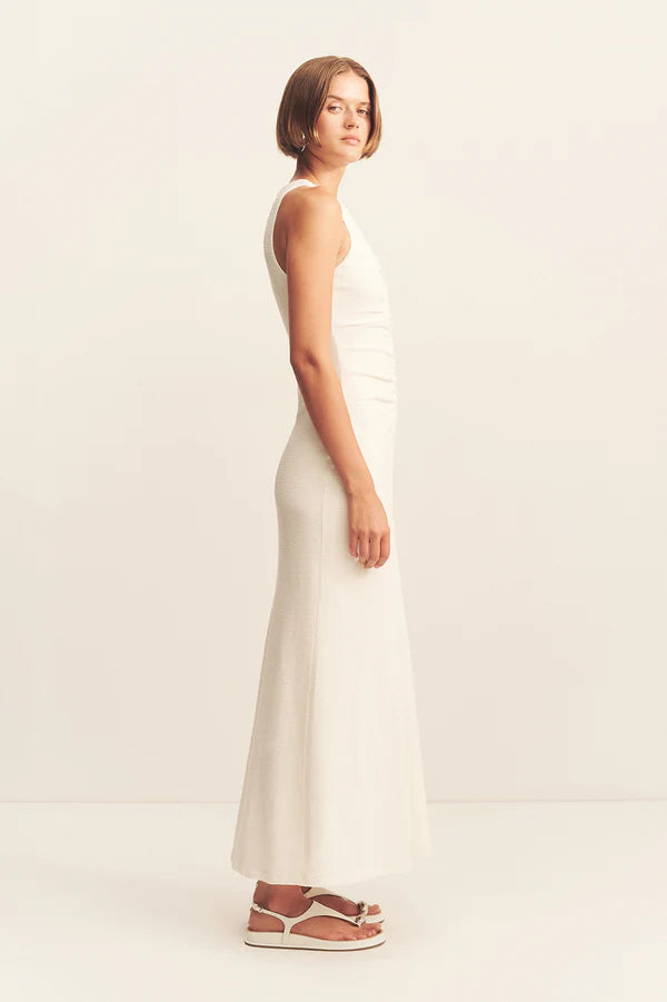 Beau Gathered Maxi Dress - Ivory