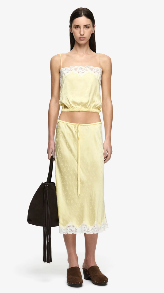 ZANA TOP - LEMON CREAM /IVORY