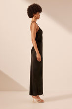 Load image into Gallery viewer, SHONA JOY- MIA LACE UP MAXI DRESS- BLACK
