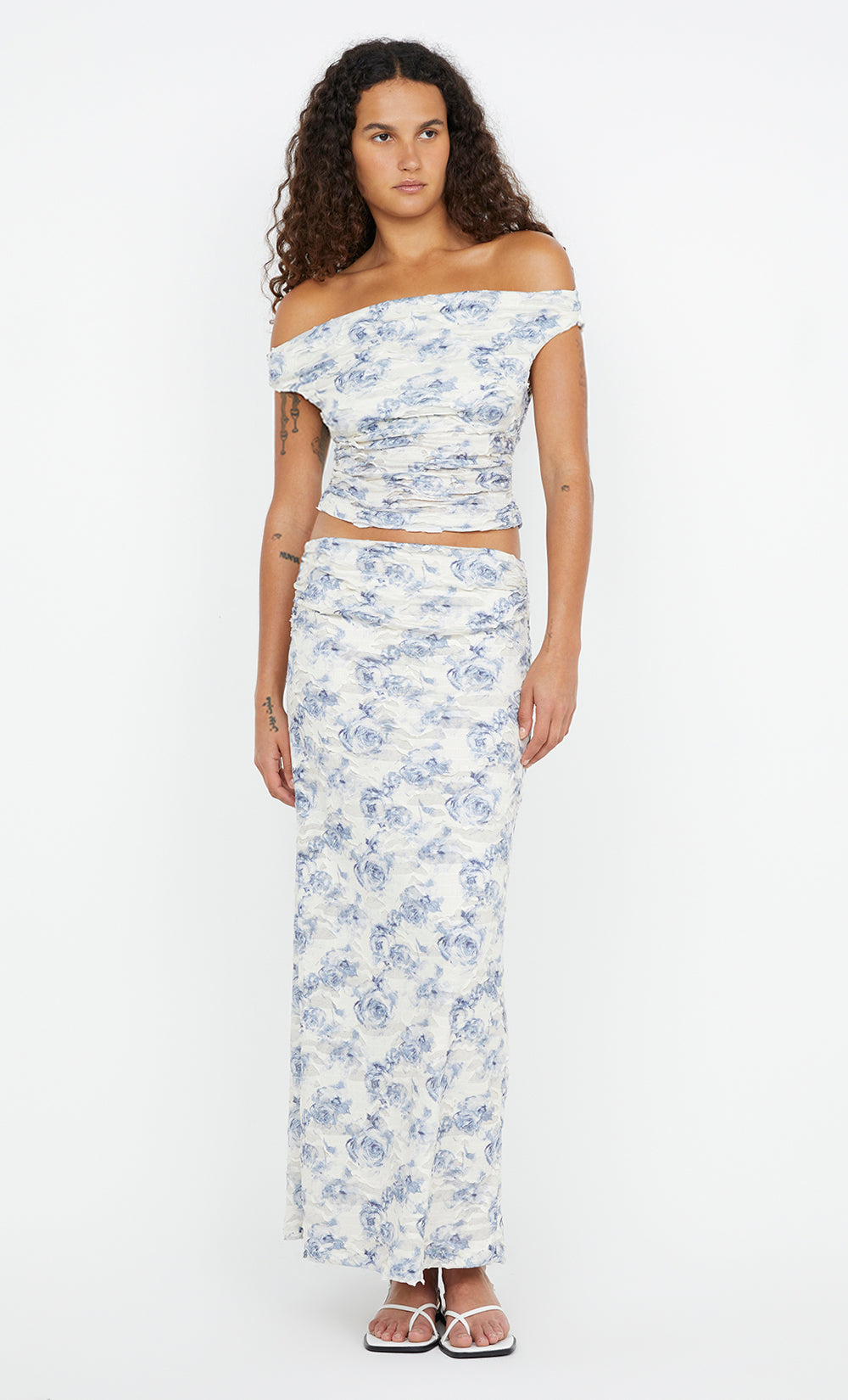 RIVA OFF SHOULDER TOP - ROSE