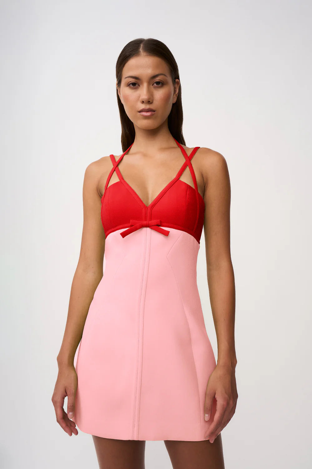 ATHENA MINI DRESS - PINK RED