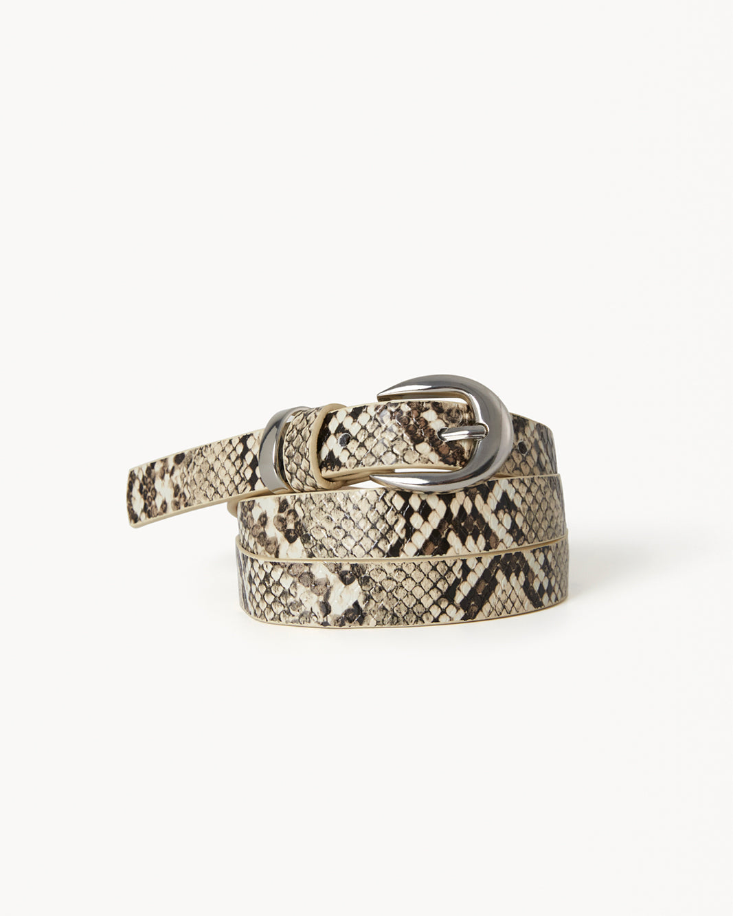 Bella Belt - Cream Snake
