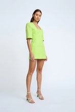 Load image into Gallery viewer, BY JOHNNY- BORA BOX SLEEVE MINI DRESS - SUNNY LIME
